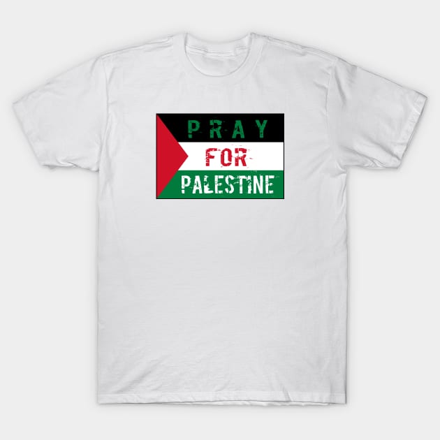 Pray for Palestine Flag T-Shirt by Angelique Store